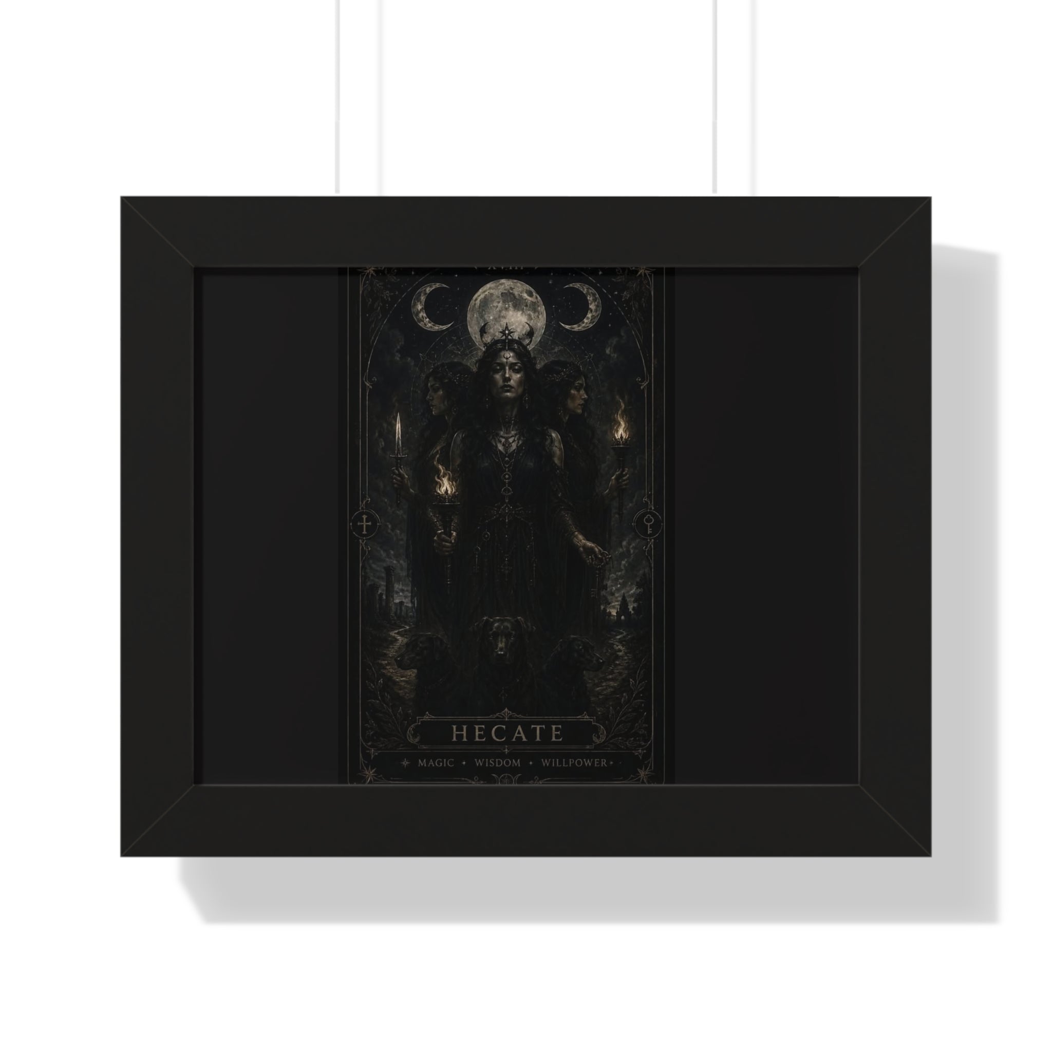 Hecate Dark Goddess Framed Poster — Witchcraft Art Print