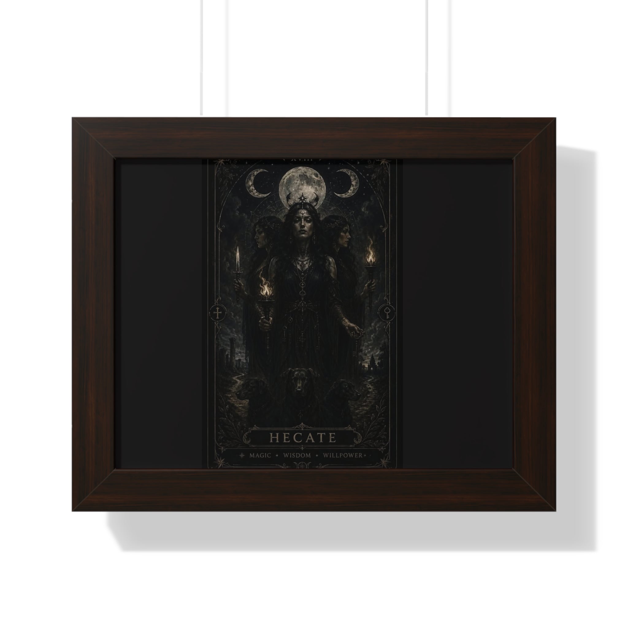 Hecate Dark Goddess Framed Poster — Witchcraft Art Print