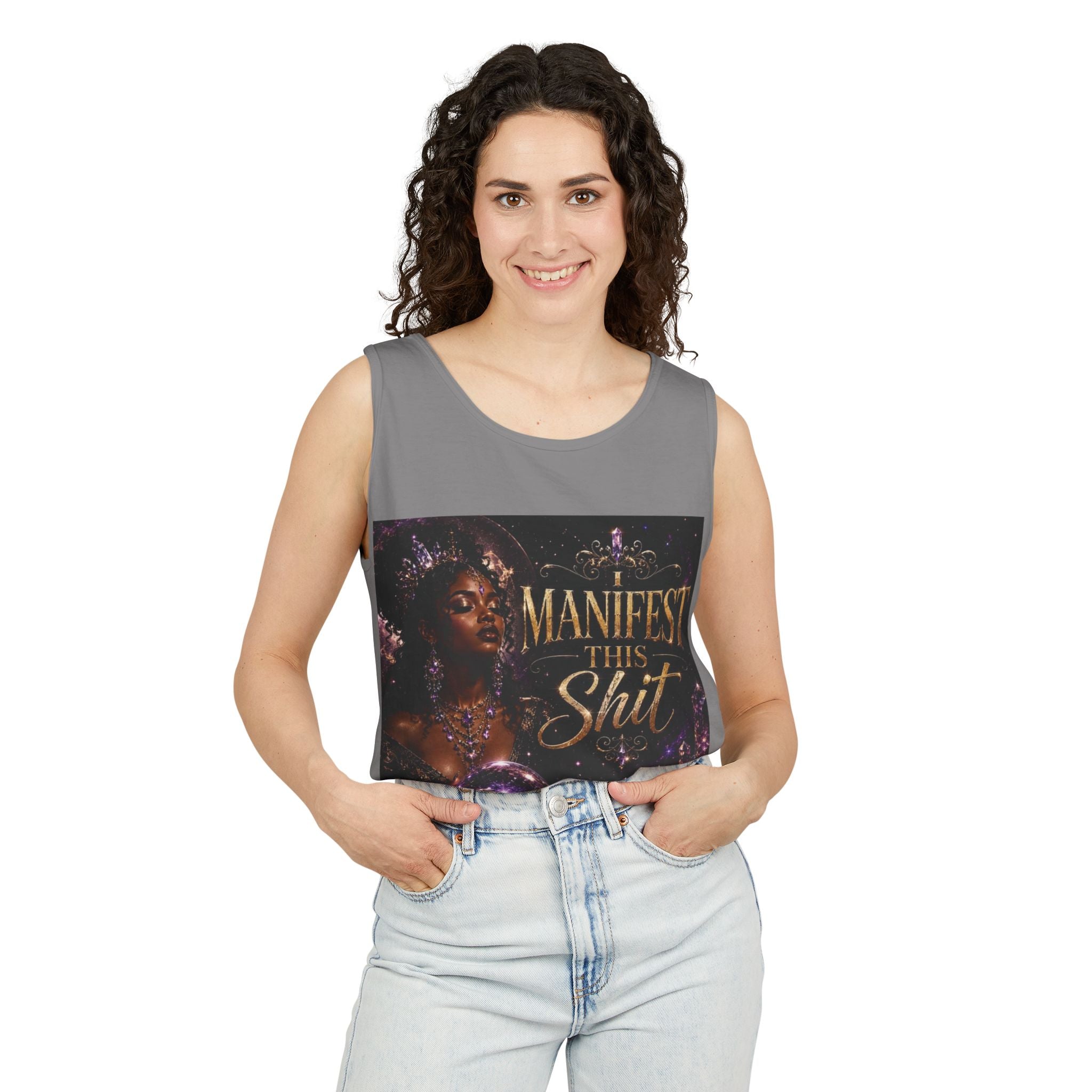 Manifest This Shit Tank Top — Empowering Spiritual Affirmation Graphic Tank