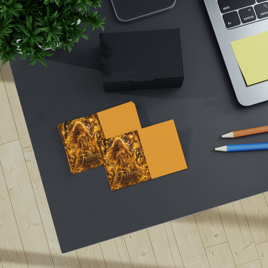 Fortuna Gold Tarot Business Cards — 100 Pack