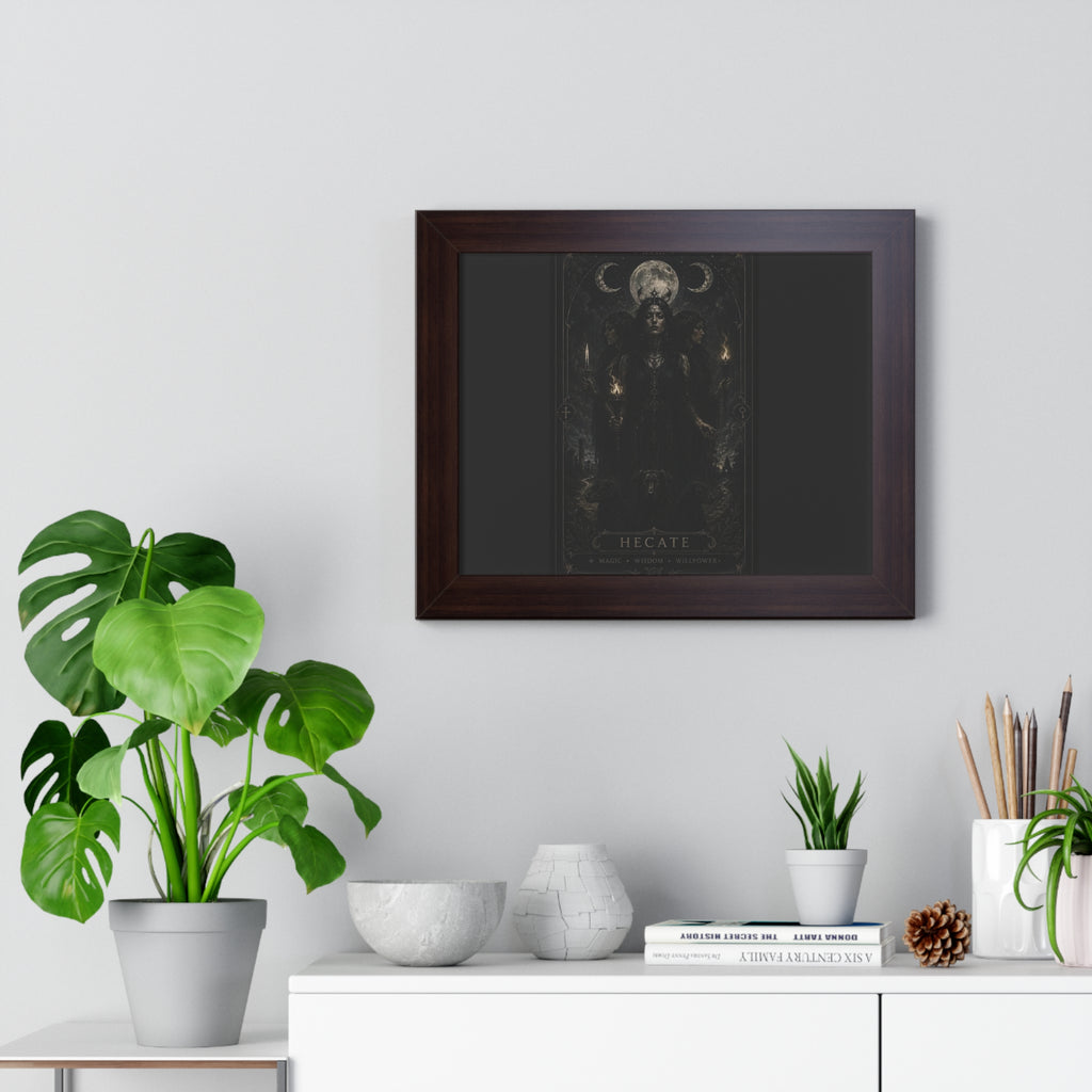 Hecate Dark Goddess Framed Poster — Witchcraft Art Print