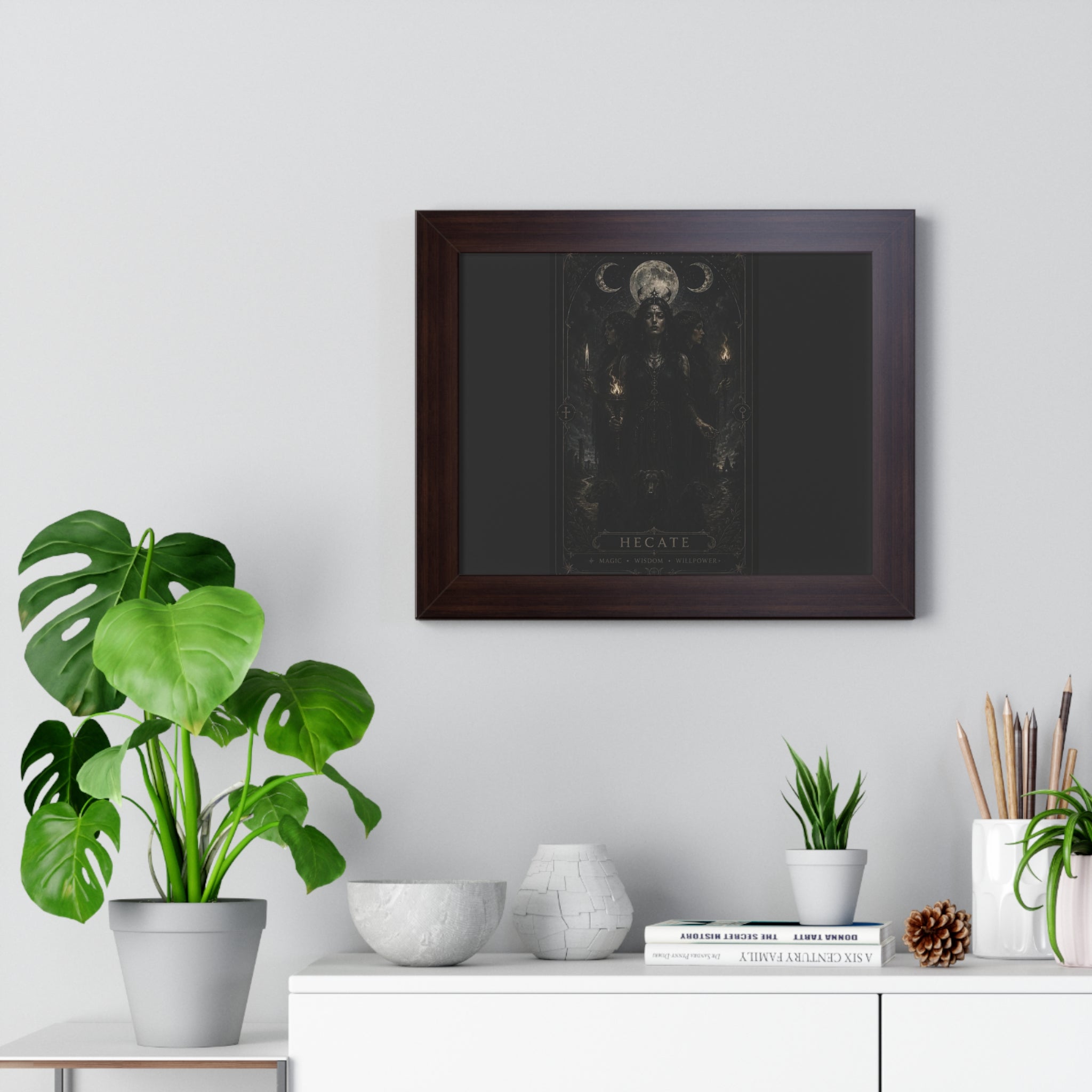 Hecate Dark Goddess Framed Poster — Witchcraft Art Print