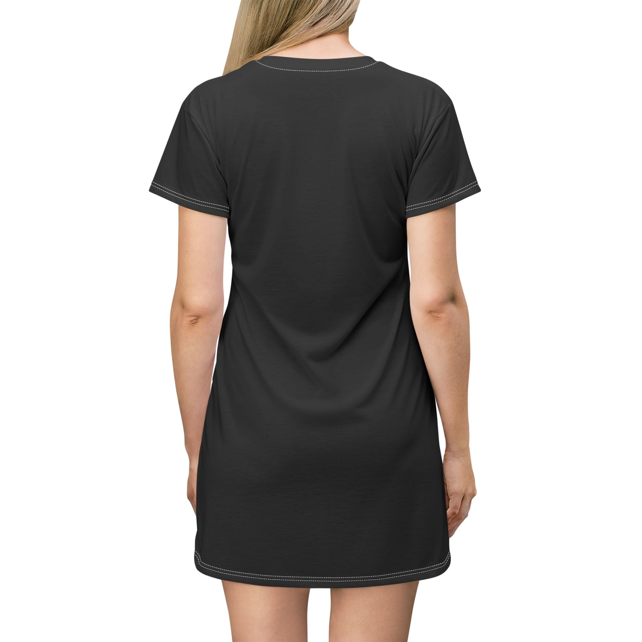 Hecate Moon Goddess T‑Shirt Dress — Dark Gothic AOP Dress with Triple Moon Artwork