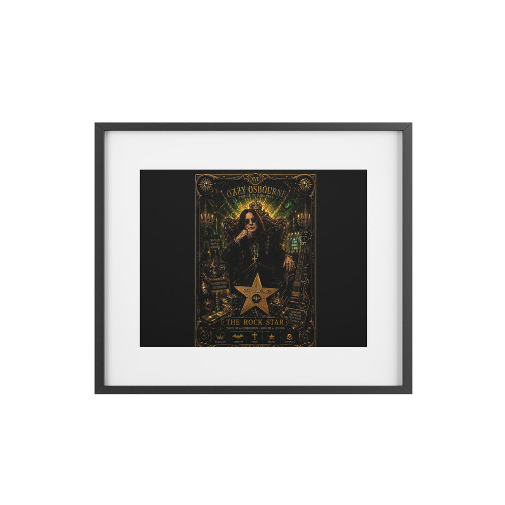 Ozzy Osbourne Rock Star Framed Poster — Matte Music Wall Art