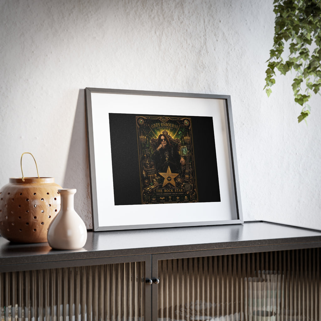 Ozzy Osbourne Rock Star Framed Poster — Matte Music Wall Art