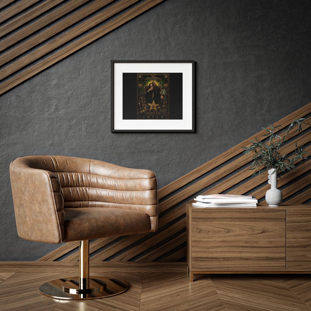 Ozzy Osbourne Rock Star Framed Poster — Matte Music Wall Art