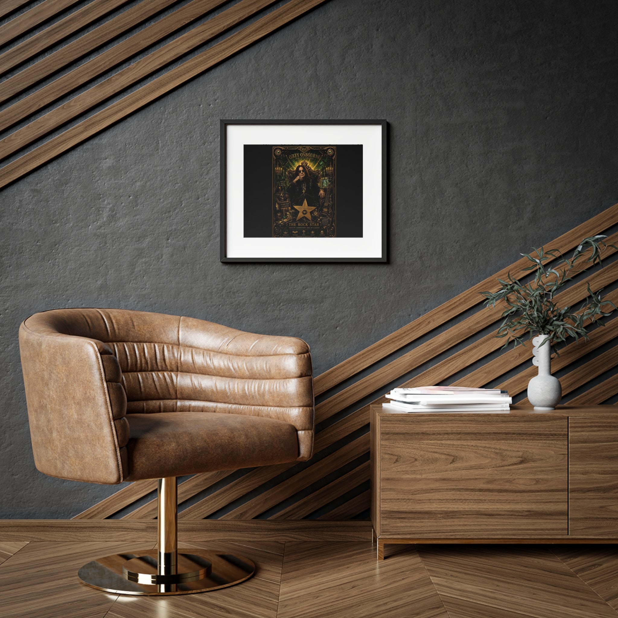 Ozzy Osbourne Rock Star Framed Poster — Matte Music Wall Art