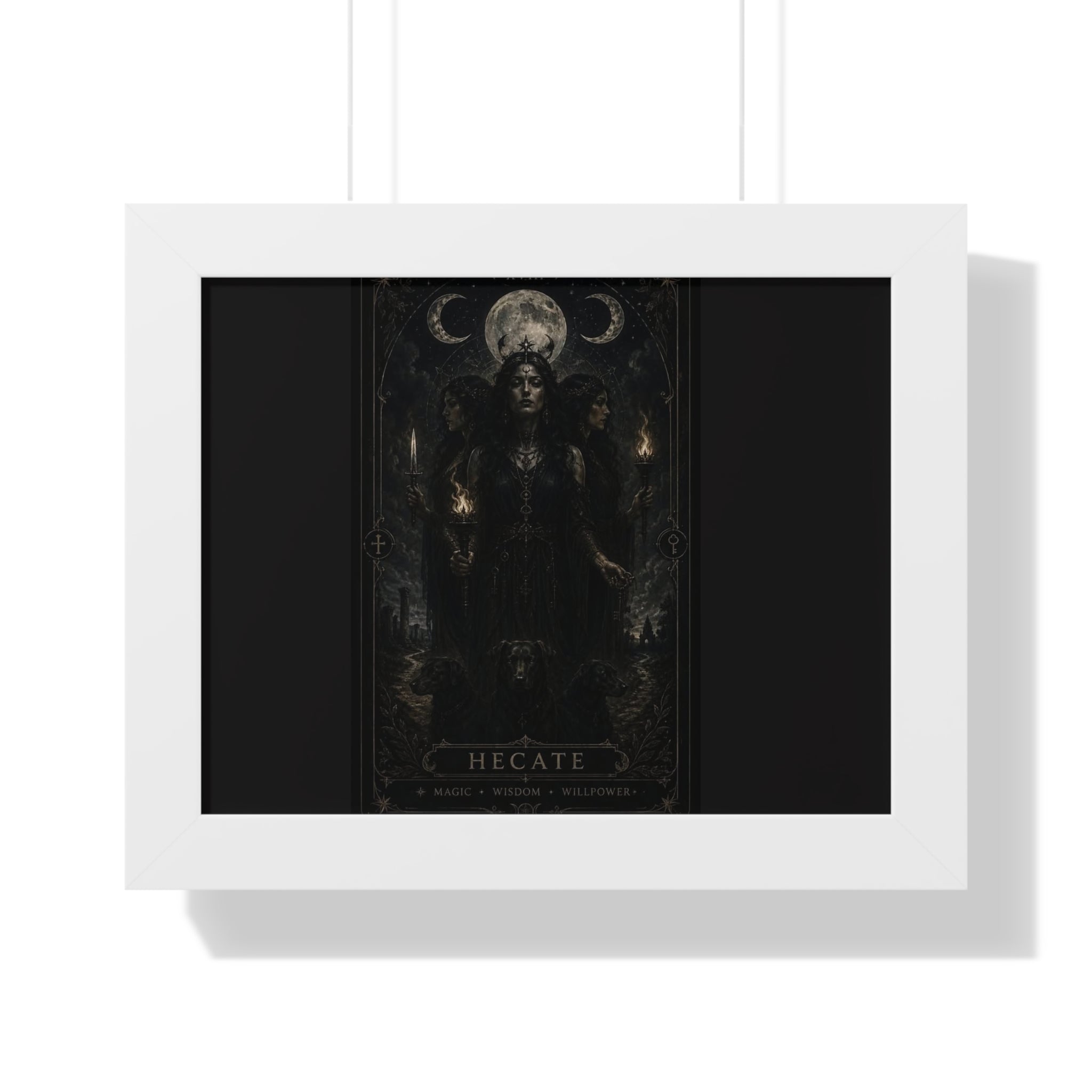 Hecate Dark Goddess Framed Poster — Witchcraft Art Print