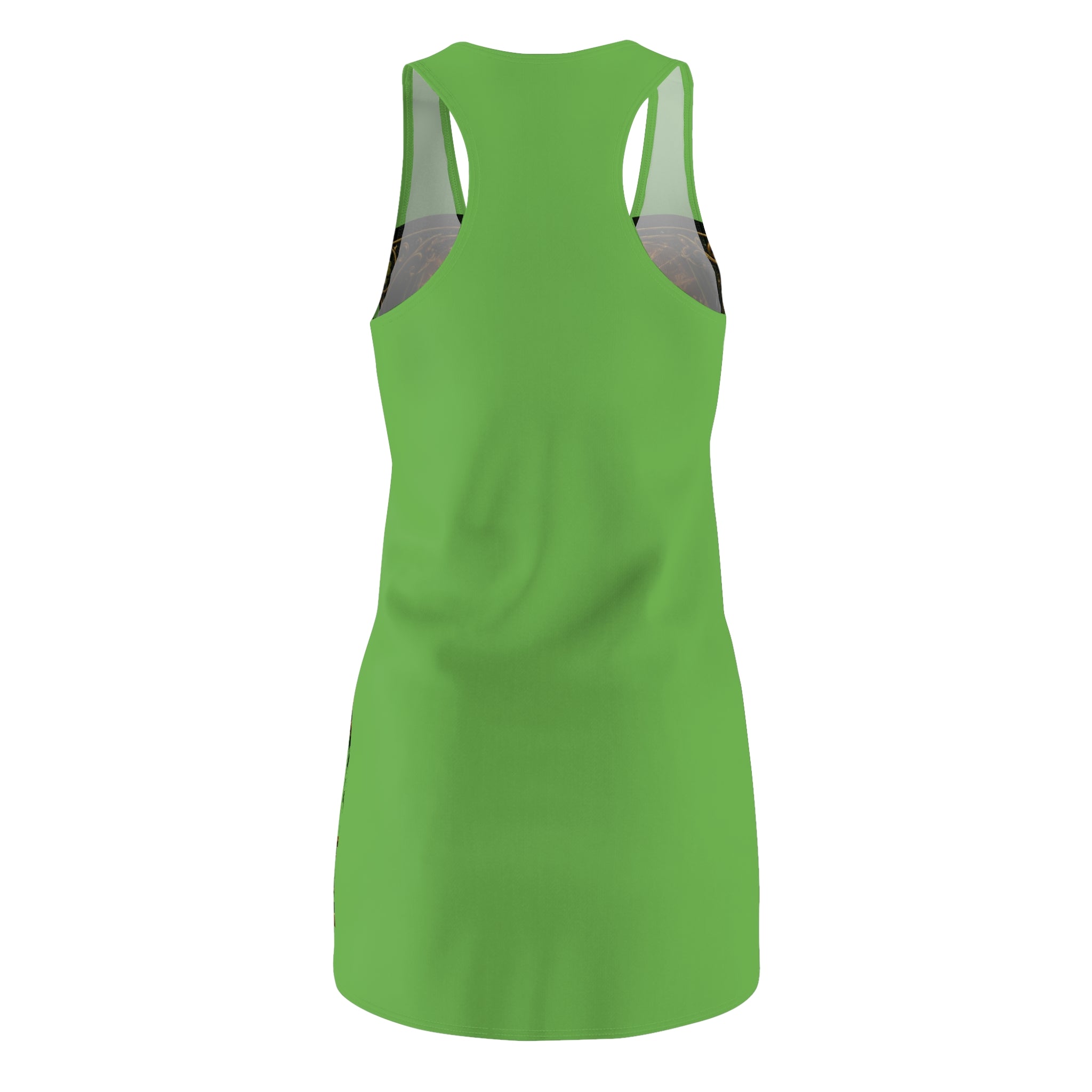 Wheel of Fortune Fortuna Racerback Dress — Mystic Tarot Green Bodycon