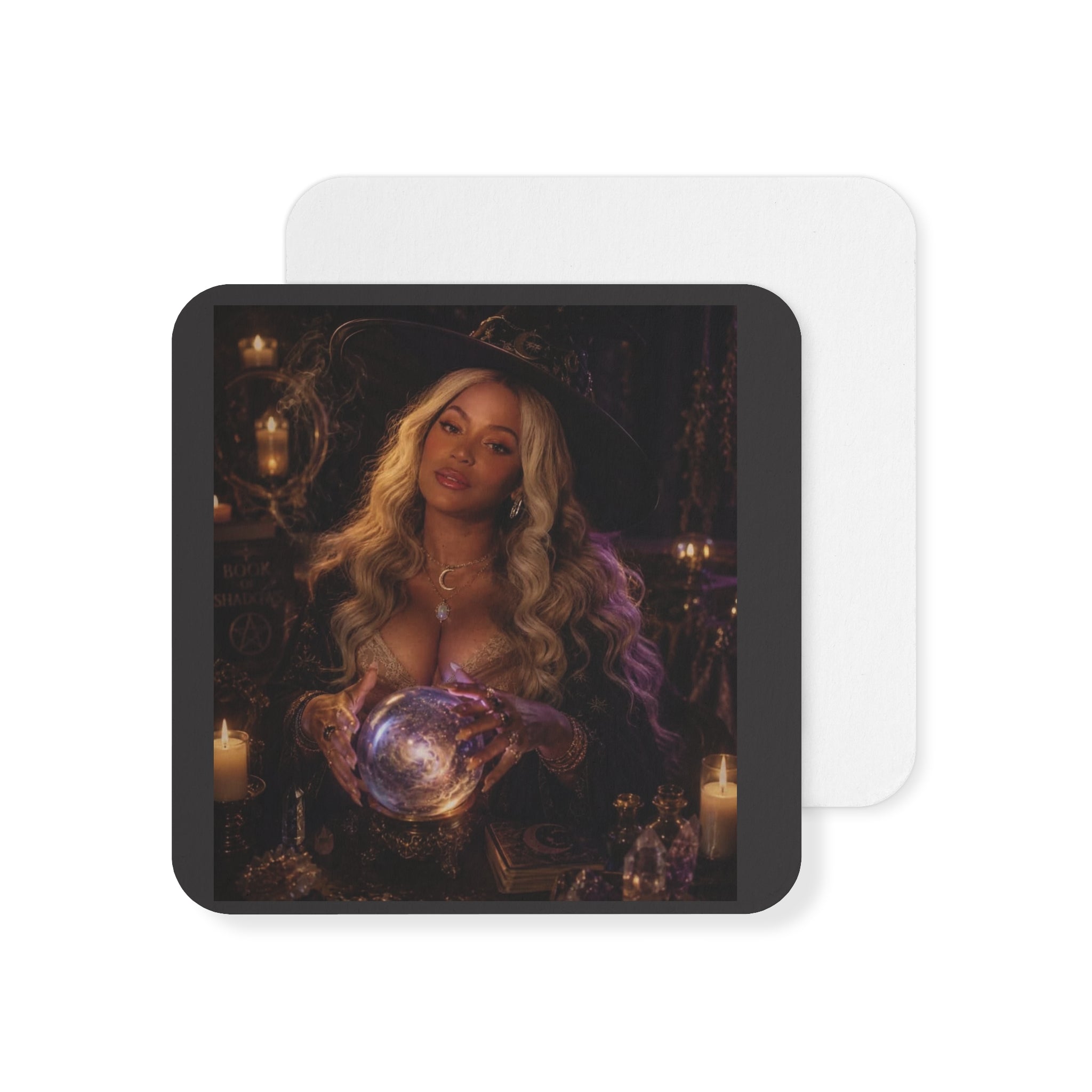 Beyonce Halloween Oracle Coasters — Halloween Decorative Drink Coasters (50/100 Pack)
