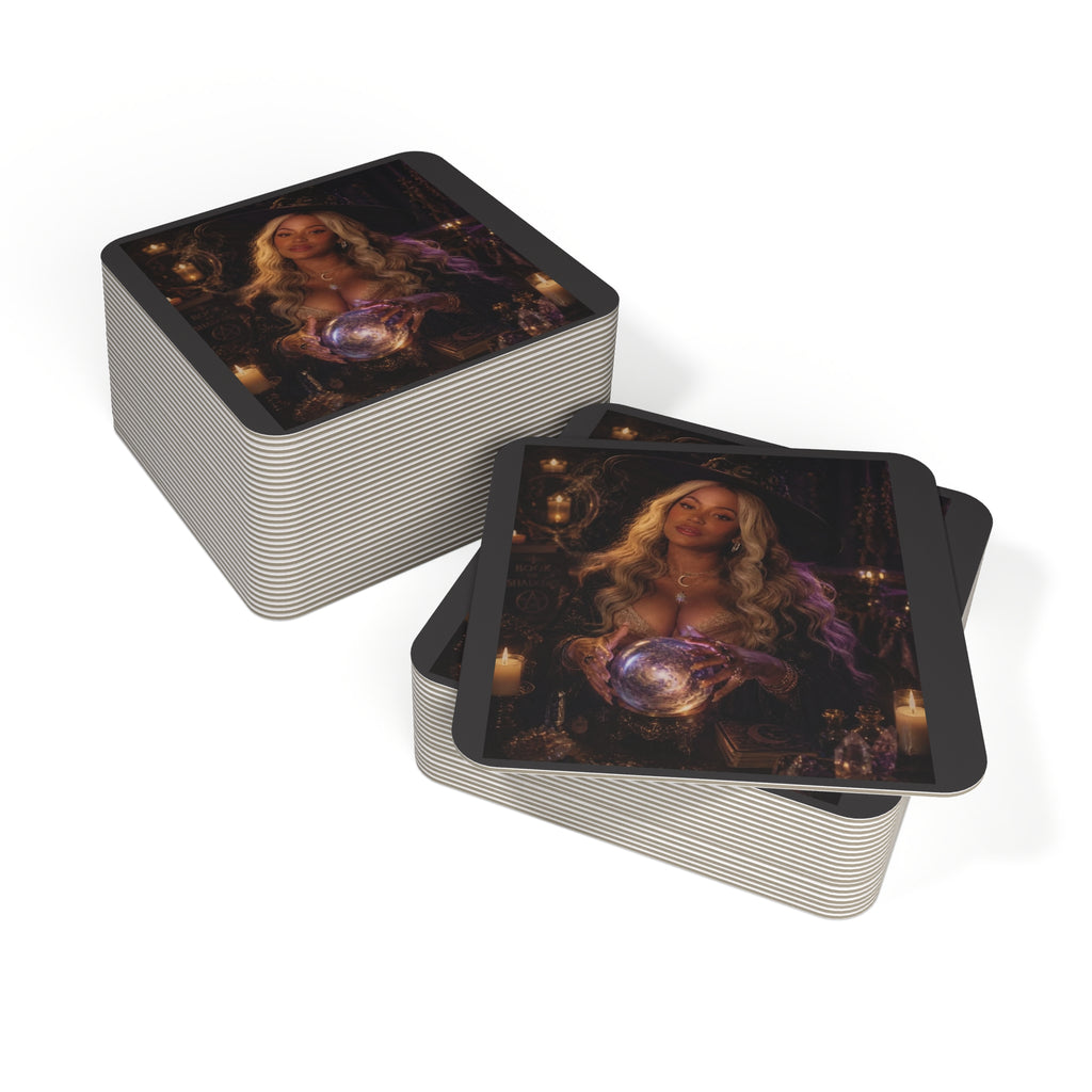 Beyonce Halloween Oracle Coasters — Halloween Decorative Drink Coasters (50/100 Pack)