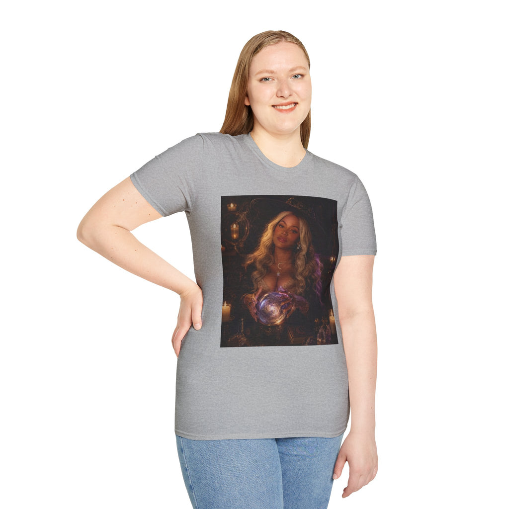 Halloween Mystic Oracle T-Shirt — Celestial Fortune Teller Design