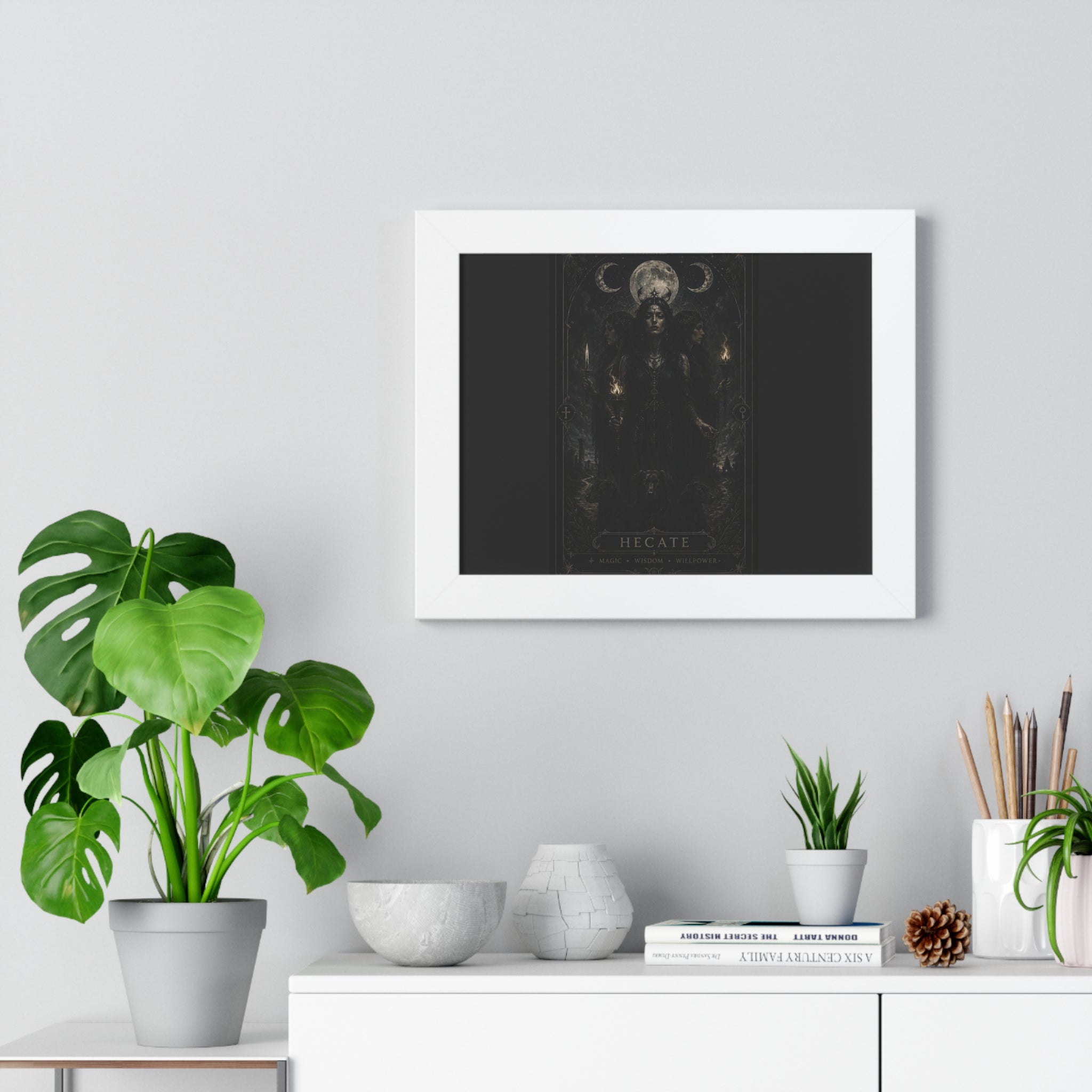 Hecate Dark Goddess Framed Poster — Witchcraft Art Print