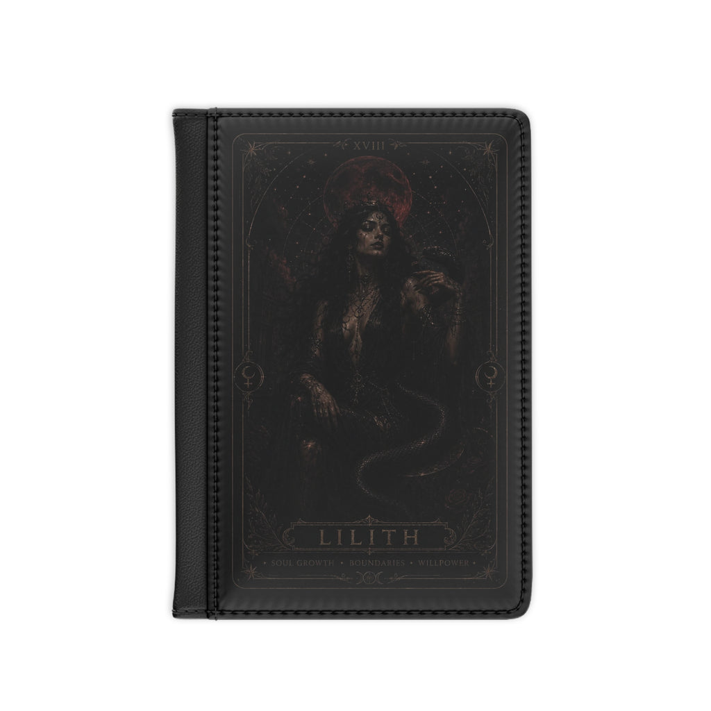 Lilith Passport Cover — Dark Lilith Gothic Art Travel Wallet