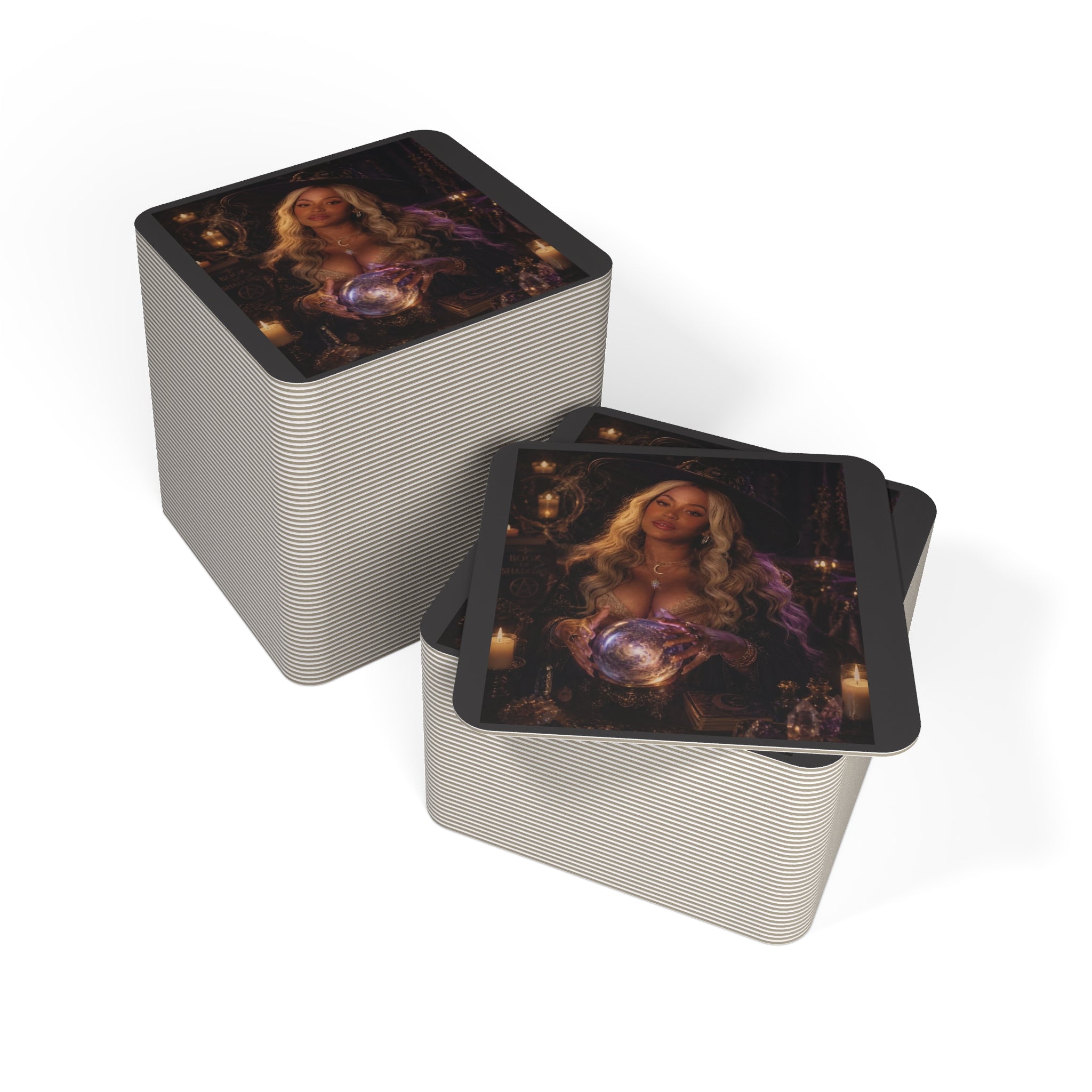 Beyonce Halloween Oracle Coasters — Halloween Decorative Drink Coasters (50/100 Pack)