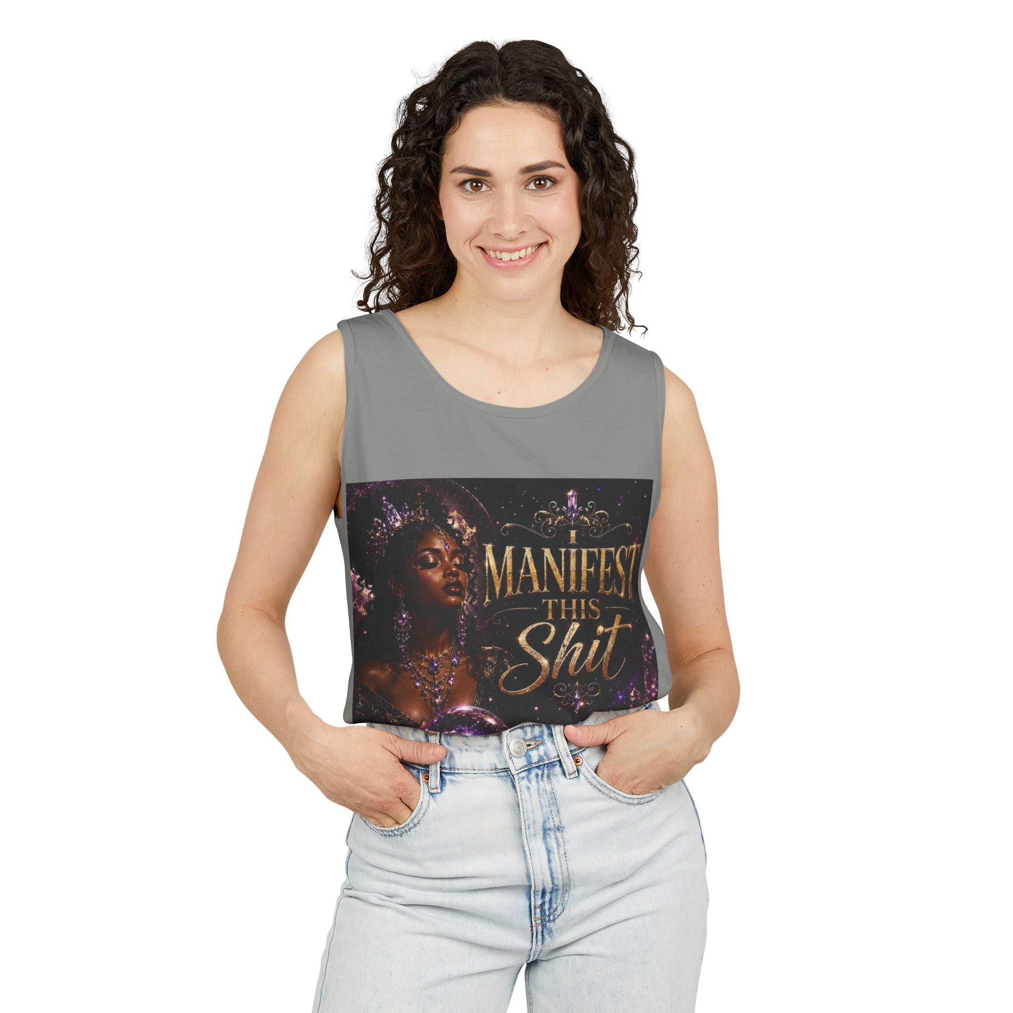 Manifest This Shit Tank Top — Empowering Spiritual Affirmation Graphic Tank
