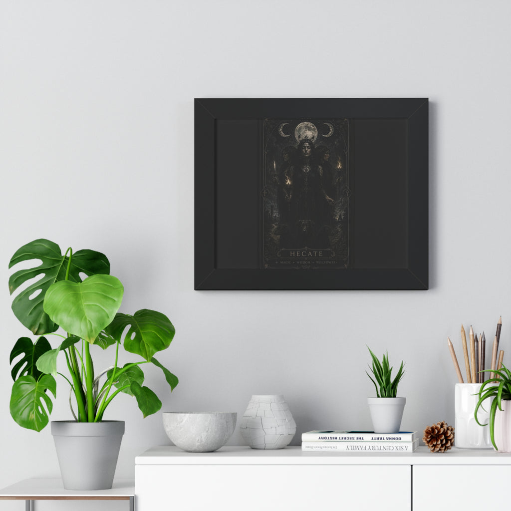 Hecate Dark Goddess Framed Poster — Witchcraft Art Print