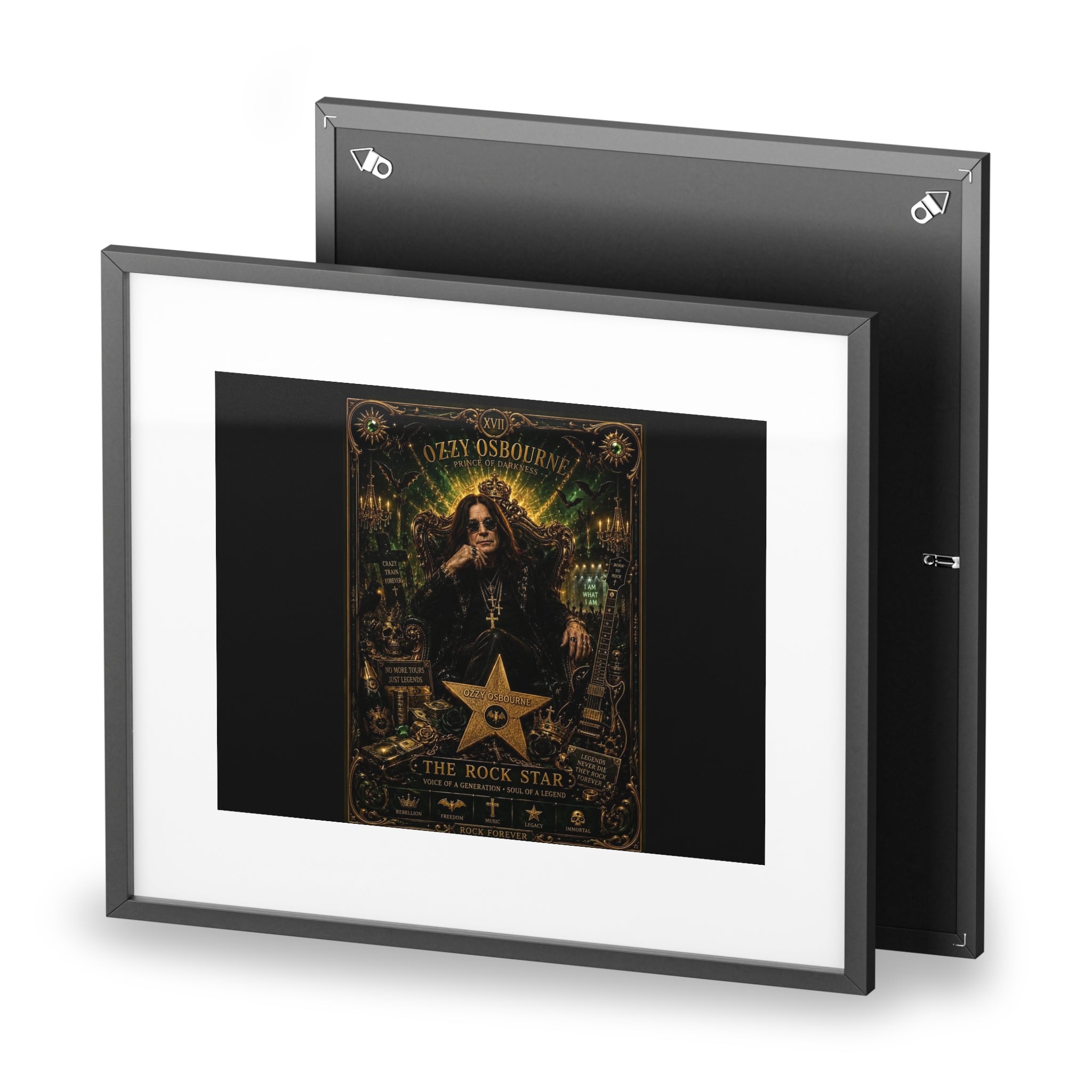 Ozzy Osbourne Rock Star Framed Poster — Matte Music Wall Art