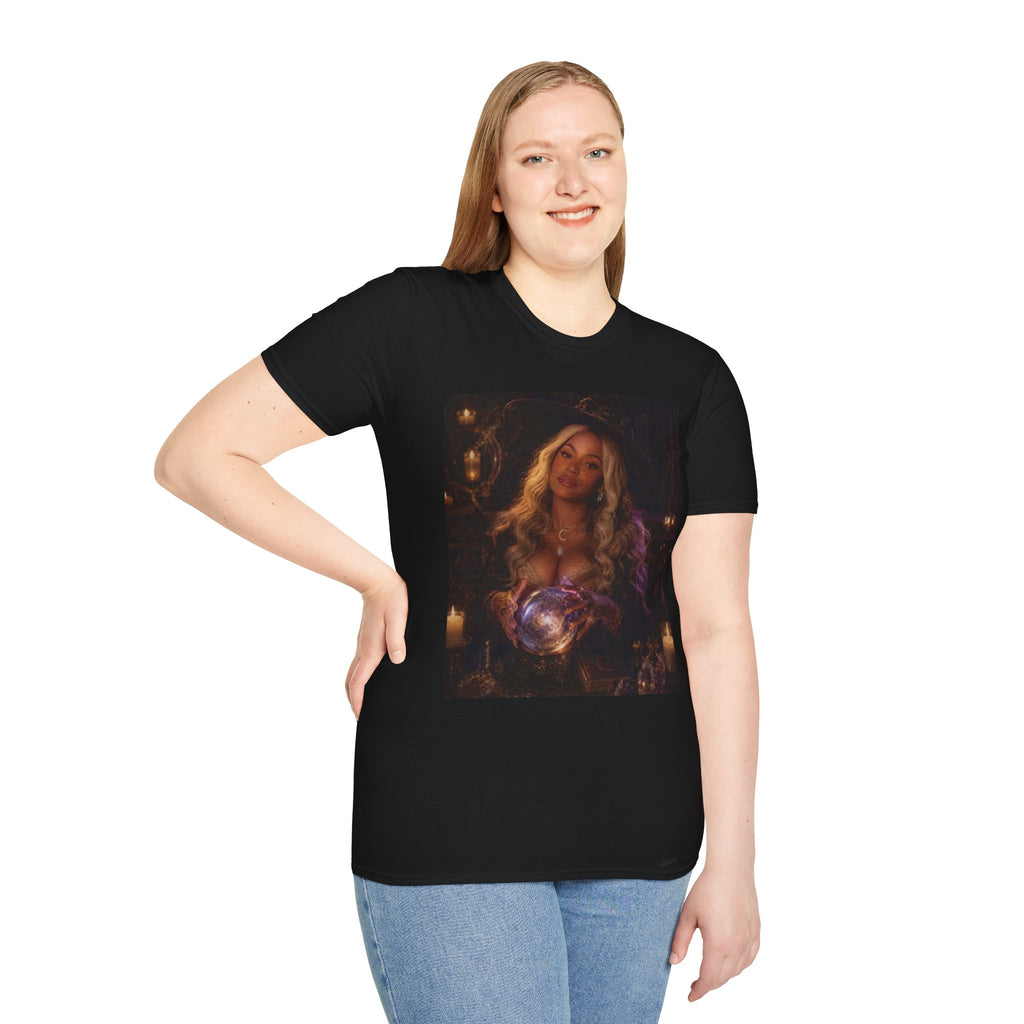 Halloween Mystic Oracle T-Shirt — Celestial Fortune Teller Design
