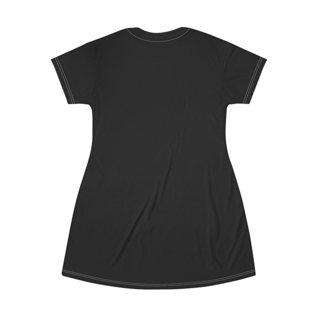 Hecate Moon Goddess T‑Shirt Dress — Dark Gothic AOP Dress with Triple Moon Artwork